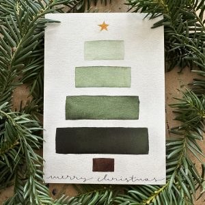 Weihnachtskarte - Tannenbaum abstrakt