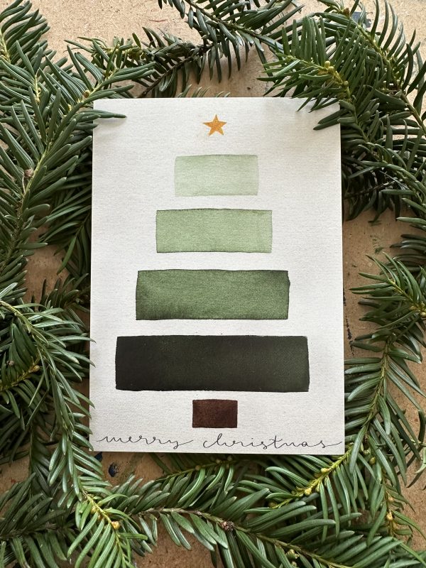 Weihnachtskarte - Tannenbaum abstrakt