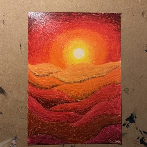 Sunset - ÖlPastellen